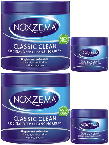 Noxzema Classic Clean Original Deep Cleansing Cream 12 Ounce With Bonus 2 Ounce Pack of 2