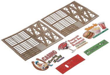 Bachmann Industries Laser Cut Outdoor Billboard Kit 4 Pack