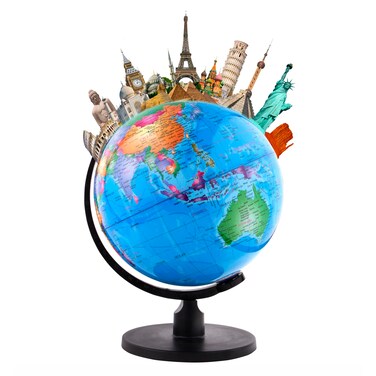 Vivitar VA90030 KidsTech Light Up Augmented Reality Globe with Free App for iOS and Android App Included Lights Up Excellent Learning Tool See The World in Augmented Reality Blue