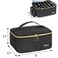 LUXJA Essential Oil Carrying Case  Holds 30 Bottles 5ml30ml Also Fits for Roller Bottles Essential Oil Bag with Accessories Storage Pockets Black