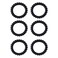 Spiral Hair Ties Black Women Girls Waterproof Ponytail Holder No Crease Stylish Phone Cord Elastic Coil Hair Ties for Thick Thin fine Hair Accessories Teens Holiday Gift 6pcs
