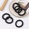 Spiral Hair Ties Black Women Girls Waterproof Ponytail Holder No Crease Stylish Phone Cord Elastic Coil Hair Ties for Thick Thin fine Hair Accessories Teens Holiday Gift 6pcs