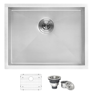 Ruvati 23 x 18 x 12 Deep Laundry Utility Sink Undermount 16 Gauge Stainless Steel  RVU6100
