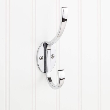 Elements YD55587PC Double Wall Mount Decorative Hook Polished Chrome