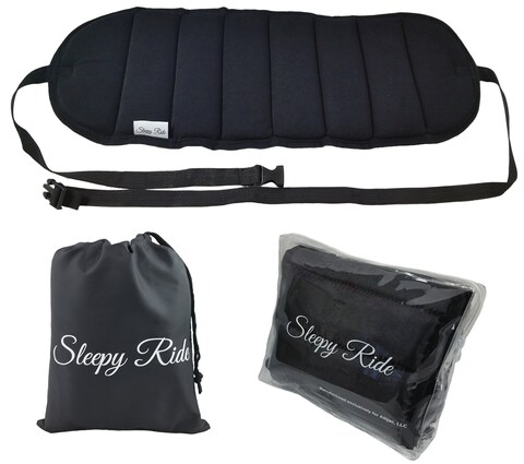 Sleepy Ride  Airplane Footrest Made with Premium Memory Foam  Airplane Travel Accessories  Helps to Prevent Swelling and Soreness  Provides Comfort for Shorter Legs Jet Black
