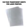 Samsill Economy Transparent Printer Sheets Projector Film Clear Transparency Film for Laser Jet Printers 85 x 11 Inch Sheets  Black Image Only Box of 100 Sheets
