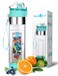 NEW Improved Unique Bottom Loading Fruit Infuser Water Bottle Complete Bundle Includes Bottle Brush Insulating Sleeve  Infusion Recipe eBook Leak Proof Sweat Proof BPAFree Teal