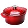 Puricon 55 Quart Enameled Cast Iron Dutch Oven with Lid 55 QT Deep Round Dutch Oven Pot with Dual Handles Red
