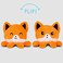 TeeTurtle  The Original Reversible Octofox Plushie  Patented Design  White and Orange  Show Your Mood Without Saying a Word