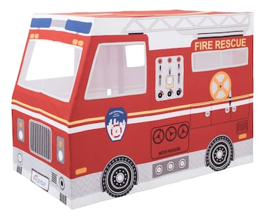 ROLE PLAY Kids Deluxe Fire Truck Playhouse Premium Indoor  Outdoor Play Tent Pretend Play 100 Cotton Canvas Durable Free Plush Toys Included Encourages Imagination  Creativity Ages 3