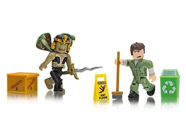 Roblox Celebrity Collection  Nefertiti The Sun Queen  Welcome to Bloxburg Glen the Janitor Two Figure Bundle Includes 2 Exclusive Virtual Items
