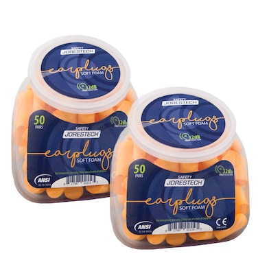 JORESTECH Soft Foam Ear Plugs 32dB NRR 100 Pair