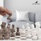 Radicaln Marble Chess Set 15 Inches White and Grey Oceanic Handmade Chess Sets for Adults 1 Chess Board  32 Chess Pieces  Board Chess Game 2 Player