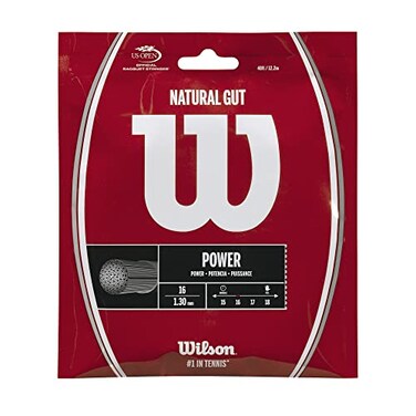 Wilson Natural Gut 16 Tennis String  Set White