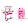 JOYSAE 2in1 Travel Suitcase and Kitchen Set for Kids Pretended Play Kitchen Toy Set with 25 Accessories includes Toy Pots Pans Dishes Utensils and Fake Foods Best Gift for Boys  Girls