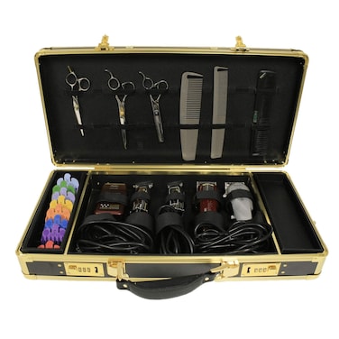 Hair Art Barber Case Black  Gold