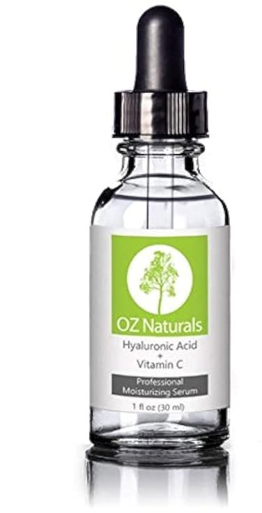 OZNATURALS Hyaluronic Acid Serum for Face  Plumping Serum Hydrating Facial Skin Product Natural Ingredients Plump Fine Lines AntiAging Face Serum Organic Aloe  Rosehips Intense Moisture