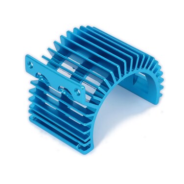 RC 540 550 Motor heatsink without Fan Side Vented Alloy Aluminum Heat Sink Cooling for 110 RC TruckBoat HSP HPI Wltoys Himoto Redcat 1PcsBlue