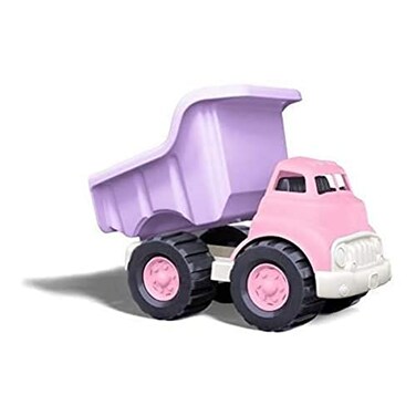 Green Toys Dump Truck PinkPurple FFP  Pretend Play Motor Skills Kids Toy Vehicle No BPA phthalates PVC Dishwasher Safe Recycled Plastic Made in USA