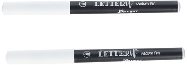 Ranger Fine  Broad Nib Letter It Medium Pen Set 2 Count Pack of 1 Black White