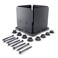Ozco 51709 Ironwood 8x8 Elevated Post Base Kit Black Galvanized Steel 1 per Pack
