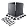Ozco 51709 Ironwood 8x8 Elevated Post Base Kit Black Galvanized Steel 1 per Pack