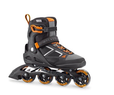 Rollerblade Macroblade 80 Mens Adult Fitness Inline Skate  BlackOrange  80 mm  82A Wheels with SG5 Bearings  Performance Skates  US Size 8 BlackOrange Size 8