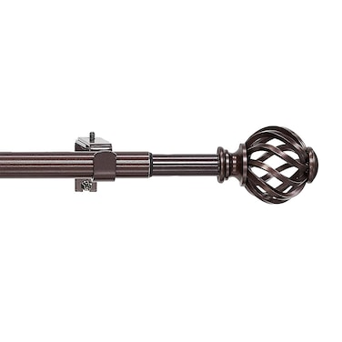 Achim Home Furnishings Oil Rubbed Bronze Buono II Decorative Rod and Finial Symmetry 28 up to 48 RDBSYM2806