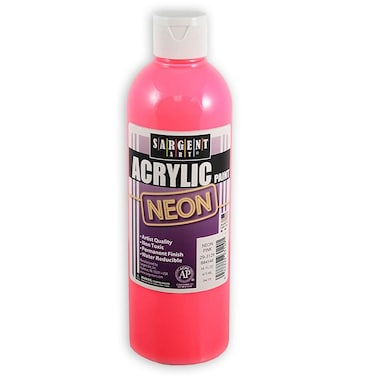 Sargent Art 16oz Neon Acrylic Paint Pink