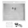 Ruvati Dropin Topmount Laundry Utility Sink 25 x 22 x 12 inch Deep 16 Gauge Stainless Steel  RVU6010
