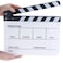 Hilitchi Acrylic Clapper Board Wooden Film Movie Clapboard Cut Action Scene Clapper Board Plastic Slate 25x30cm10x12