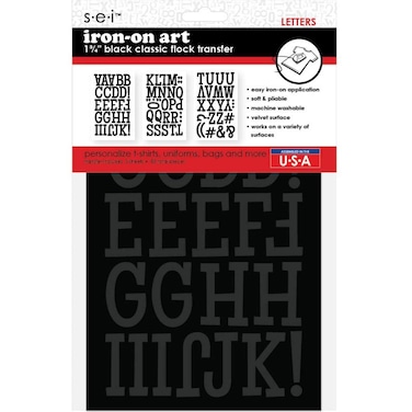 SEI 9279275 SEI Classic Letters Black 175inch 3 Sheets