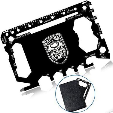 43in1 Wallet Multitool Card  Cool Gadgets for Men Credit Card Sized Multi Tool  Cool Tools for Men  Black Edition
