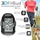 3DFitBud Simple Step Counter Walking 3D Pedometer with Clip and Lanyard A420S Black