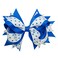 Sports Novelties Hair Bow Clips Royal BlueWhite