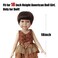 MUZIWIG Cute Bob Hair Wigs with Light Black Straight Full Bangs fit 18 Height Doll Heat Resistant Dolls Hair