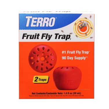 TERRO T2502 ReadytoUse Indoor Fruit Fly Trap with Built in Window  2 Traps  90 day Lure Supply