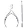 Cuticle Nipper with Cuticle Pusher Professional Grade Stainless Steel Cuticle Remover and Cutter  Durable Manicure and Pedicure Tool  Beauty Tool Perfect for Fingernails and Toenails Silver