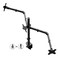 Rocelco Premium Triple Monitor Desk Mount  Standard Pattern Fits 13  27 LED LCD Flat Computer Screen  Three Articulated Full Motion Adjustable Arms  Grommet and C Clamp  Black R DM3