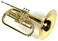Moz Advanced Monel Pistons Marching Mellophone Key of F with Case and MouthpieceGold Lacquer Finish