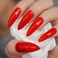 CoolNail Extra Long Sharp Stiletto Red False Nails Tips Pointed Stilettos Press On Nails For Fingers Full Cover with Glue Sticker