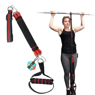 Pull Up Assist Band Premium Powerlifting Stretch Resistance Bands Portable Fitness Resistance Band to Improve Arm Shoulders and Chest Strength Easy to UseBlack