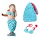 Newborn Baby GirlBoy Crochet Knit Costume Photography Prop Hats Outfits Blue Mermaid