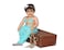 Newborn Baby GirlBoy Crochet Knit Costume Photography Prop Hats Outfits Blue Mermaid