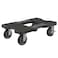 SNAPLOC All Terrain 4 Wheel Heavy Duty Dolly Cart 6 Inch Casters E Strap Attachment Included 1500 lb Capacity Made in USA Black