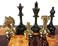 Real Brass Metal Staunton Bridled Knight Chess Men Set Gold and Black Chrome  NO Board