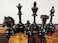 Real Brass Metal Staunton Bridled Knight Chess Men Set Gold and Black Chrome  NO Board