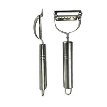 MONBLA 2 in 1 Julienne Vegetable Peeler Stainless Steel Fruit Peeler Set for Orange ApplePotato Peeler