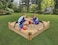 Bamboo Beach Sandbox with Liner and Cover