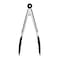 Hoship Kitchen Tongs Salad Tongs 9 inch Cooking Food Barbecue Silicone Tongs Grill Salad Ice Tongs Heat Resistant Food Grade 12 Black